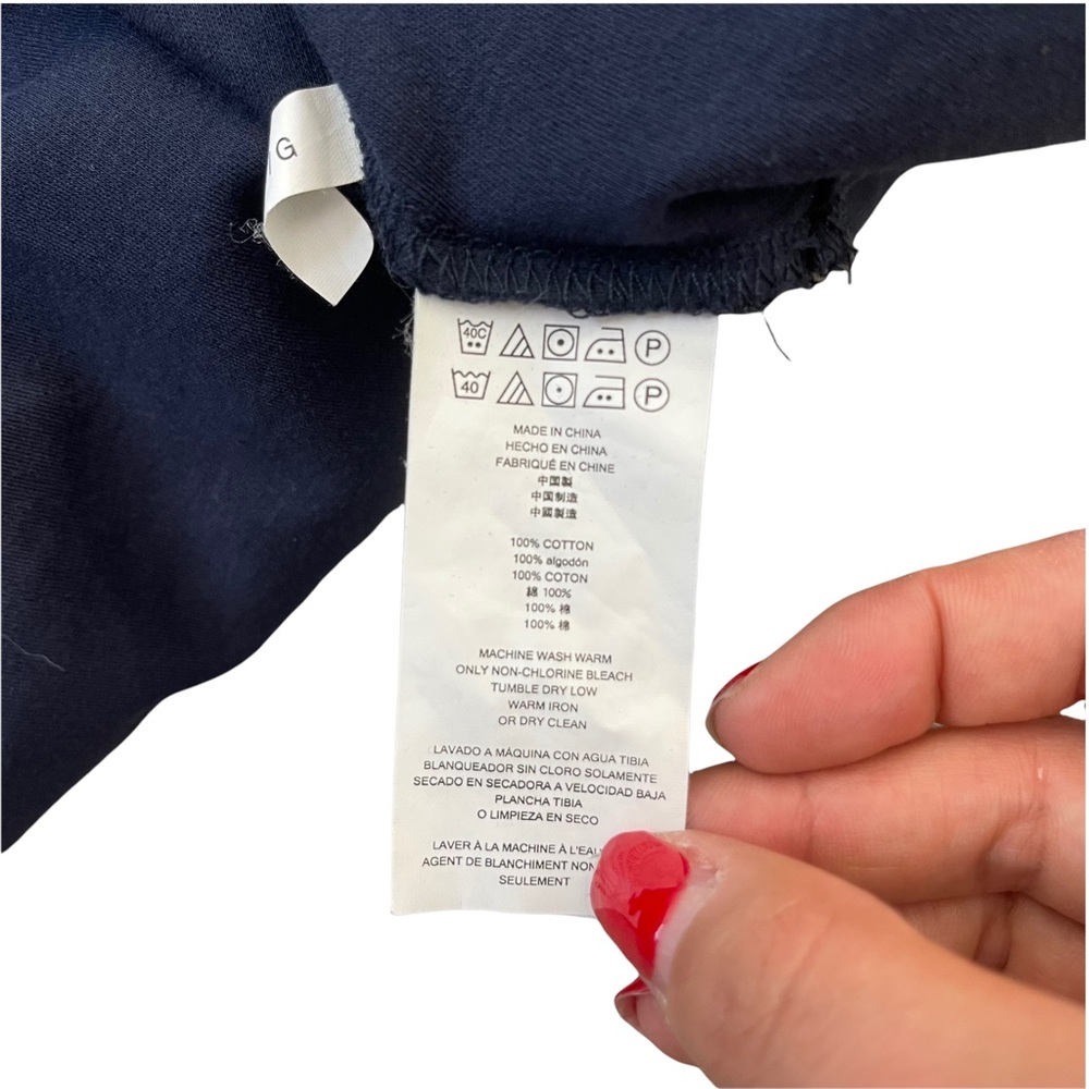 MICHAEL KORS Men's Navy/White Casual Button Up Polo Short Sleeve Size Large GUC - Picture 6 of 7